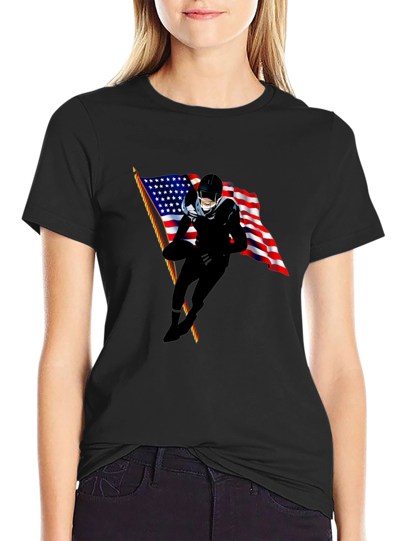 American Football Flag Graphic Tee