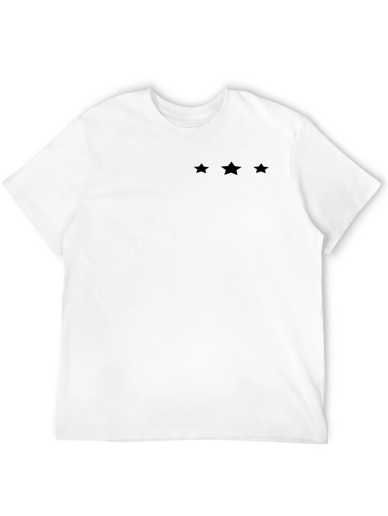 Mens Black T-Shirt with Star Design