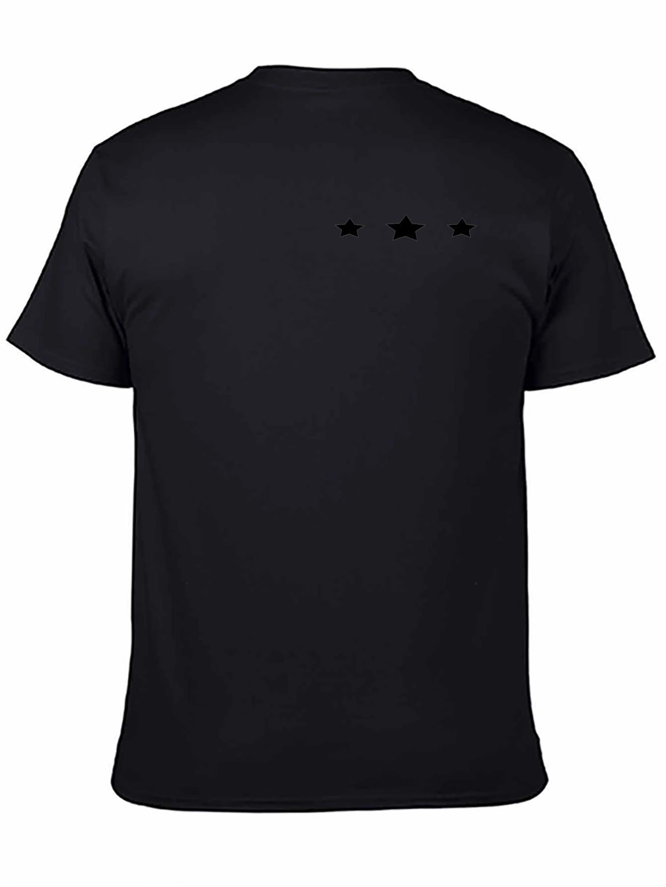 Mens Black T-Shirt with Star Design