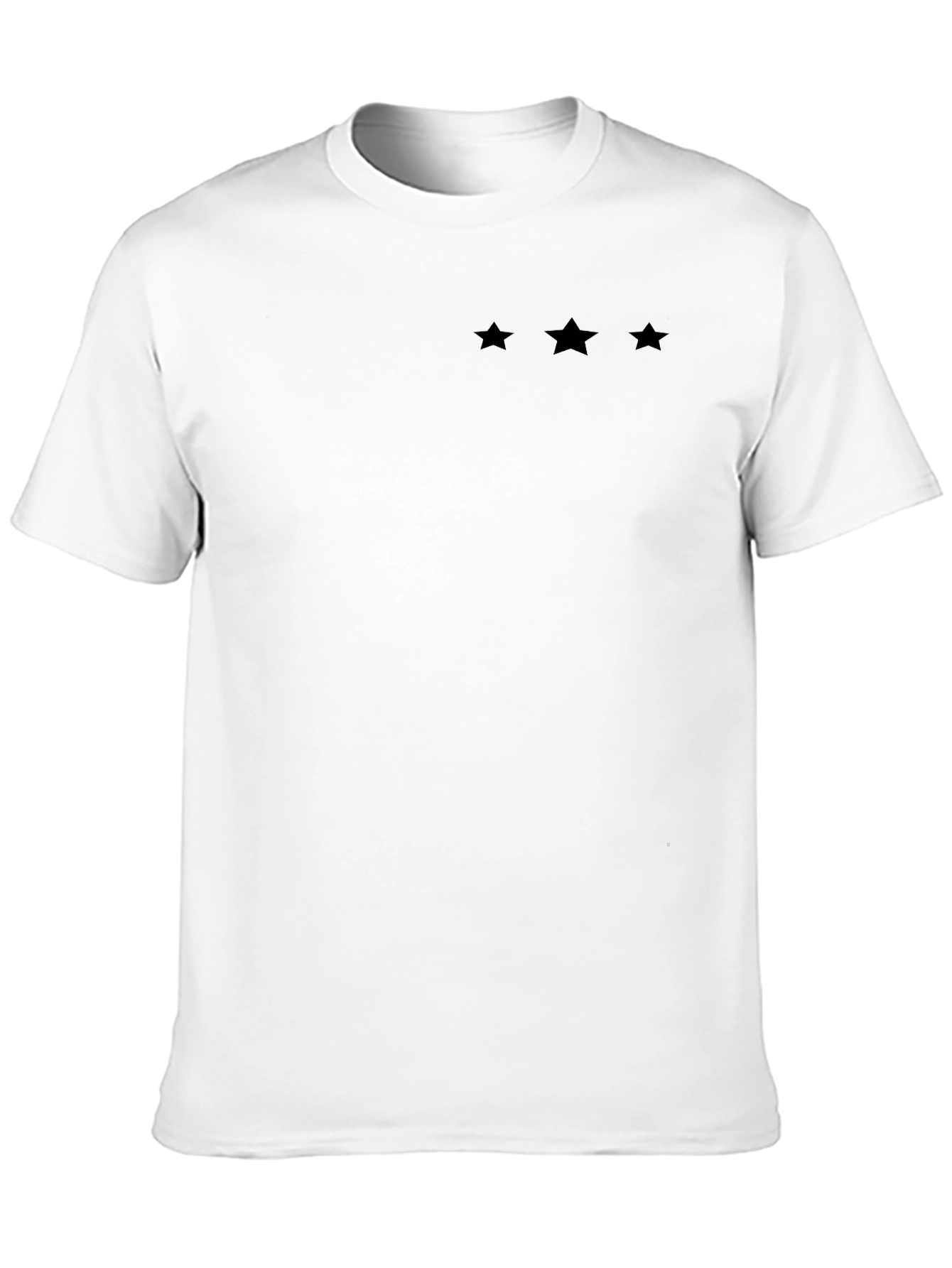 Mens Black T-Shirt with Star Design