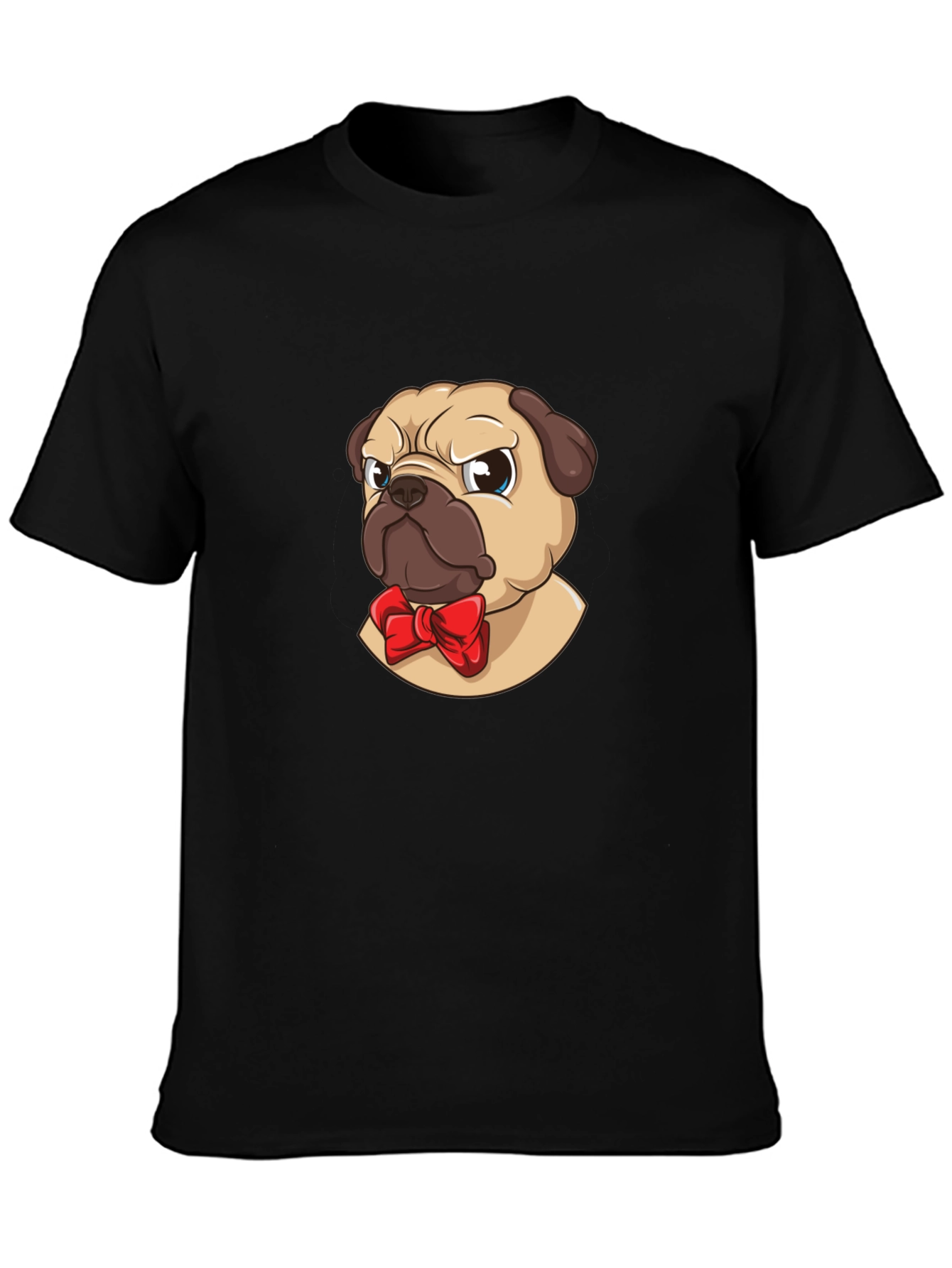 Cute Pug Bow Tie T-Shirt – Adorable Dog Lover Graphic Tee Gift
