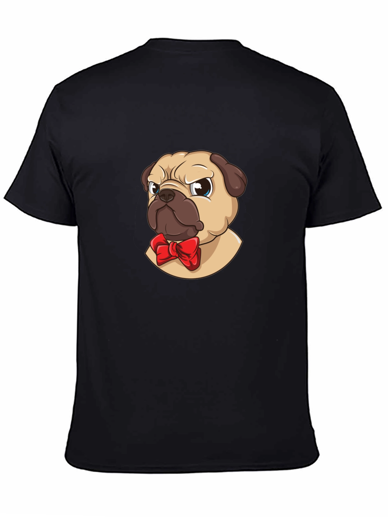 Cute Pug Bow Tie T-Shirt – Adorable Dog Lover Graphic Tee Gift