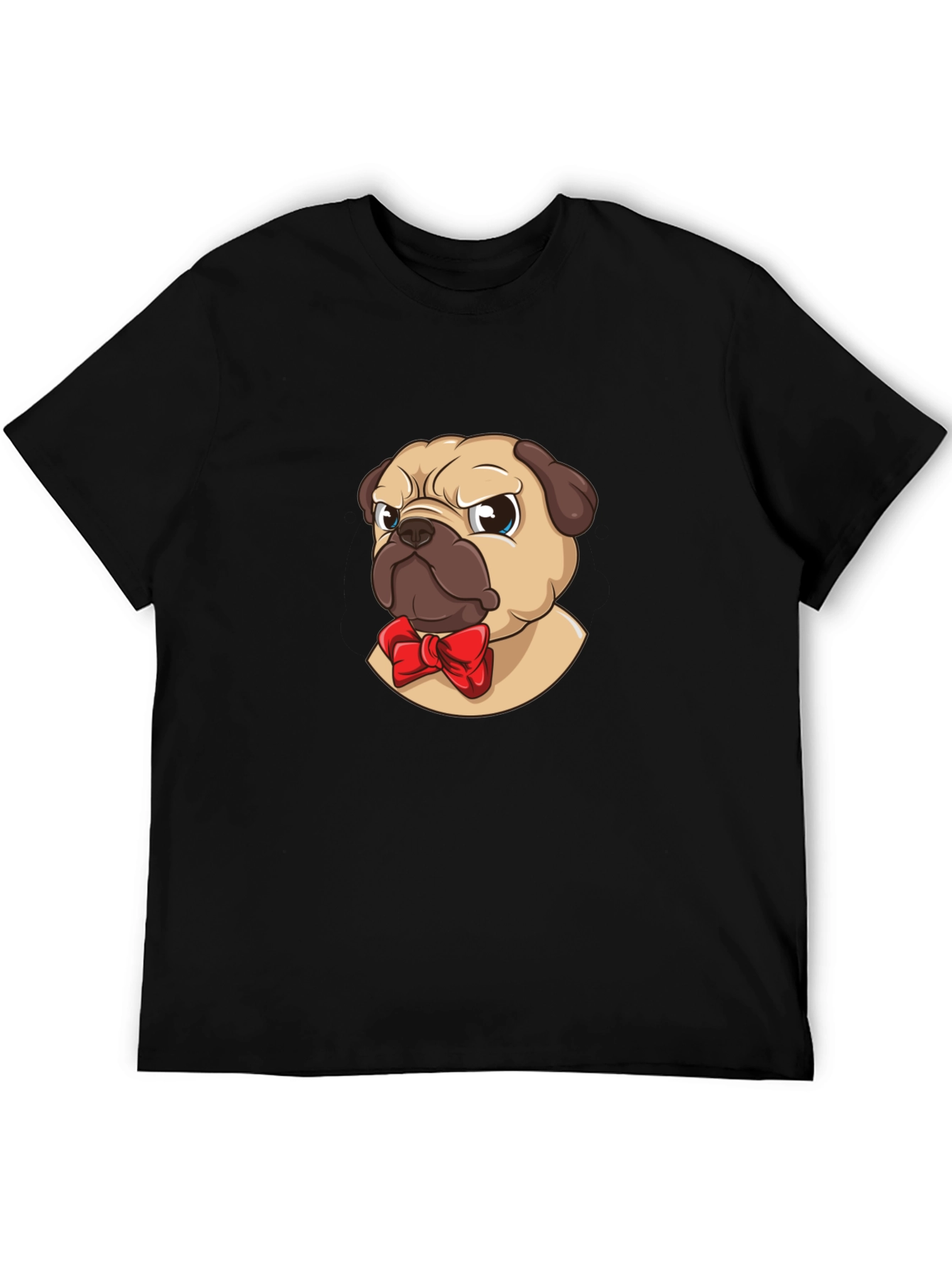 Cute Pug Bow Tie T-Shirt – Adorable Dog Lover Graphic Tee Gift