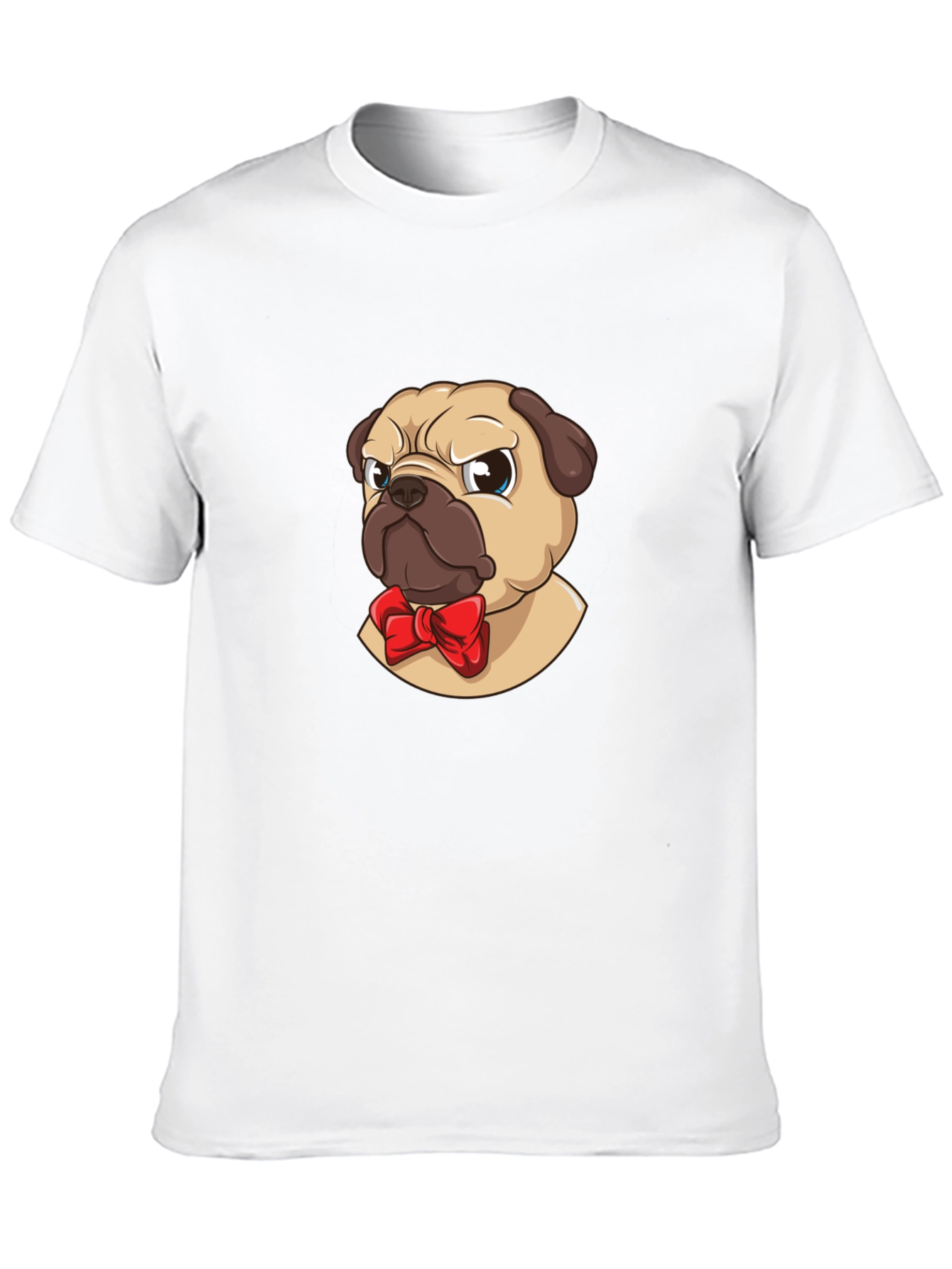 Cute Pug Bow Tie T-Shirt – Adorable Dog Lover Graphic Tee Gift
