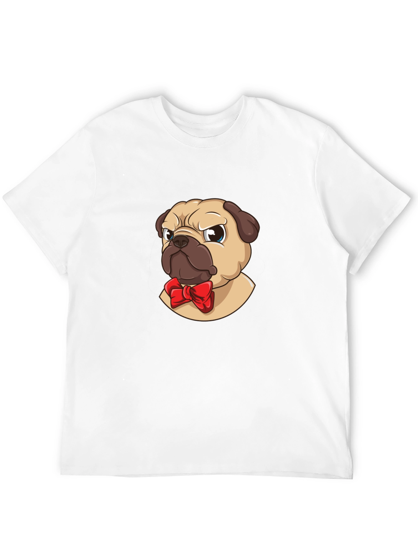 Cute Pug Bow Tie T-Shirt – Adorable Dog Lover Graphic Tee Gift
