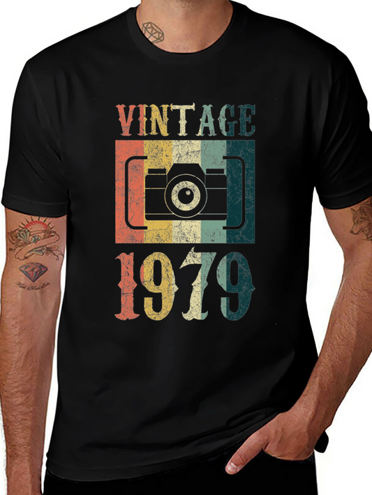 Vintage 1979 Camera T-Shirt - Retro Photographer Tee