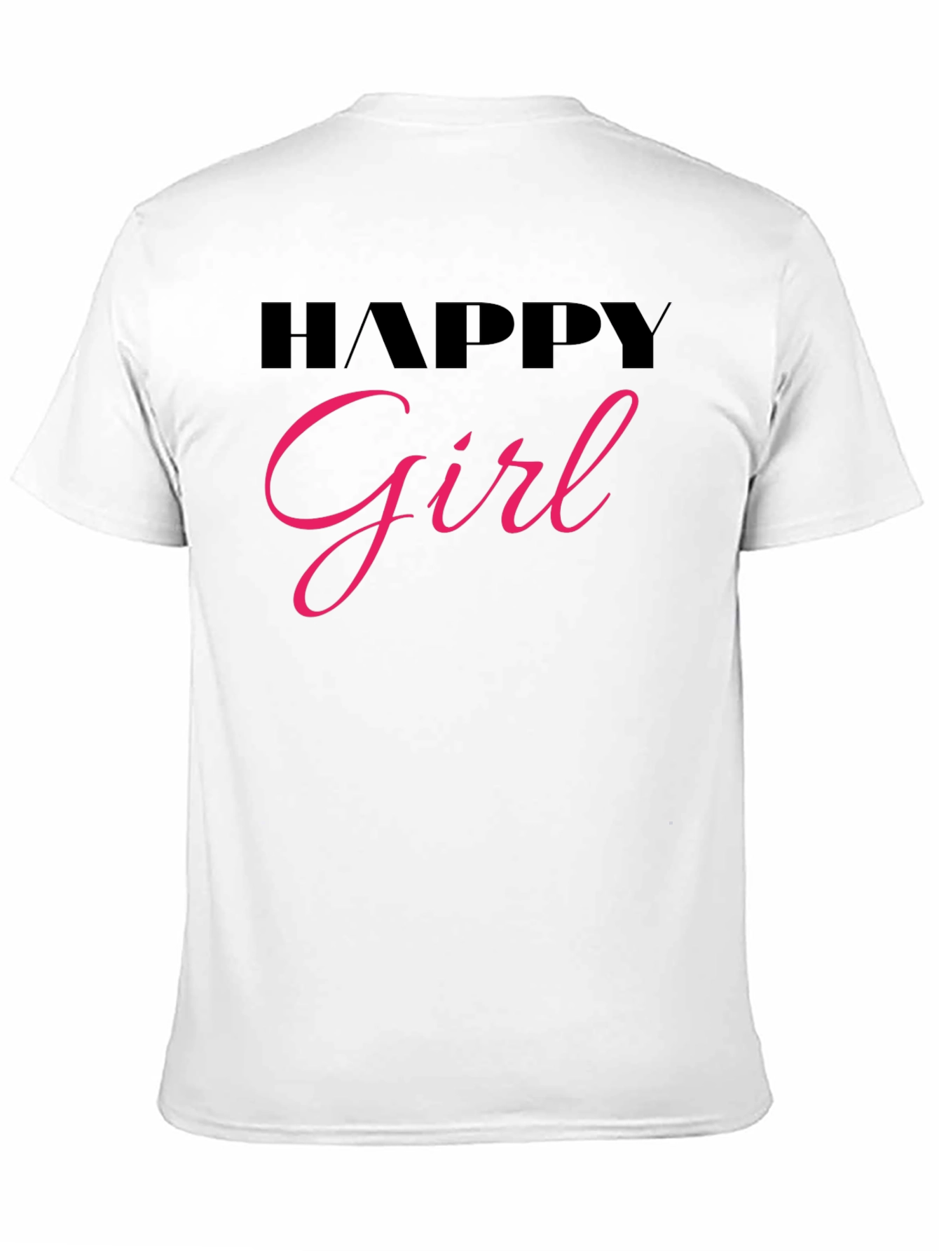 Happy Girl Black T-Shirt