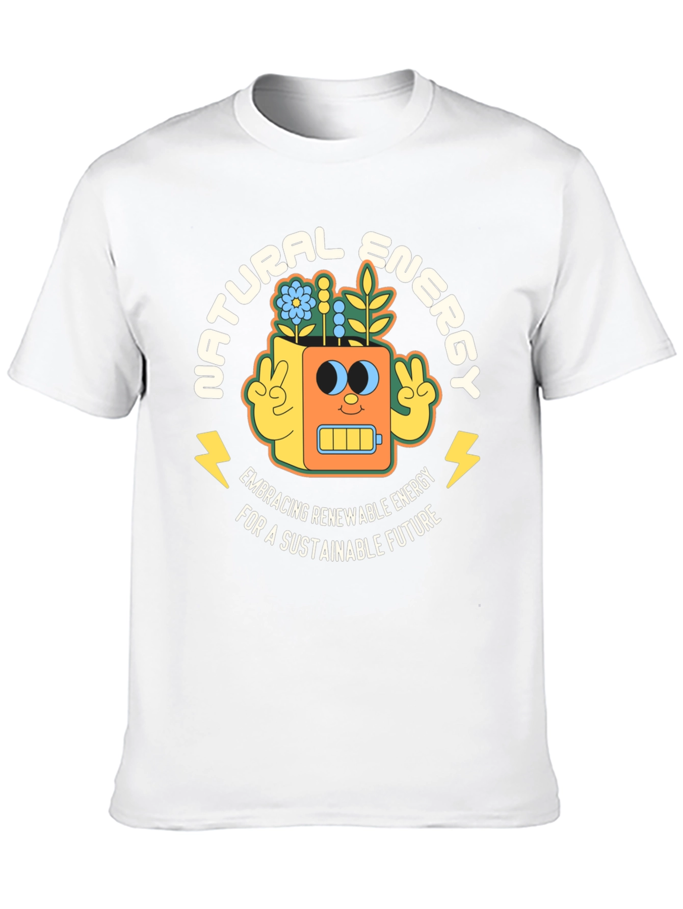 Natural Energy Graphic T-Shirt - Sustainable Future
