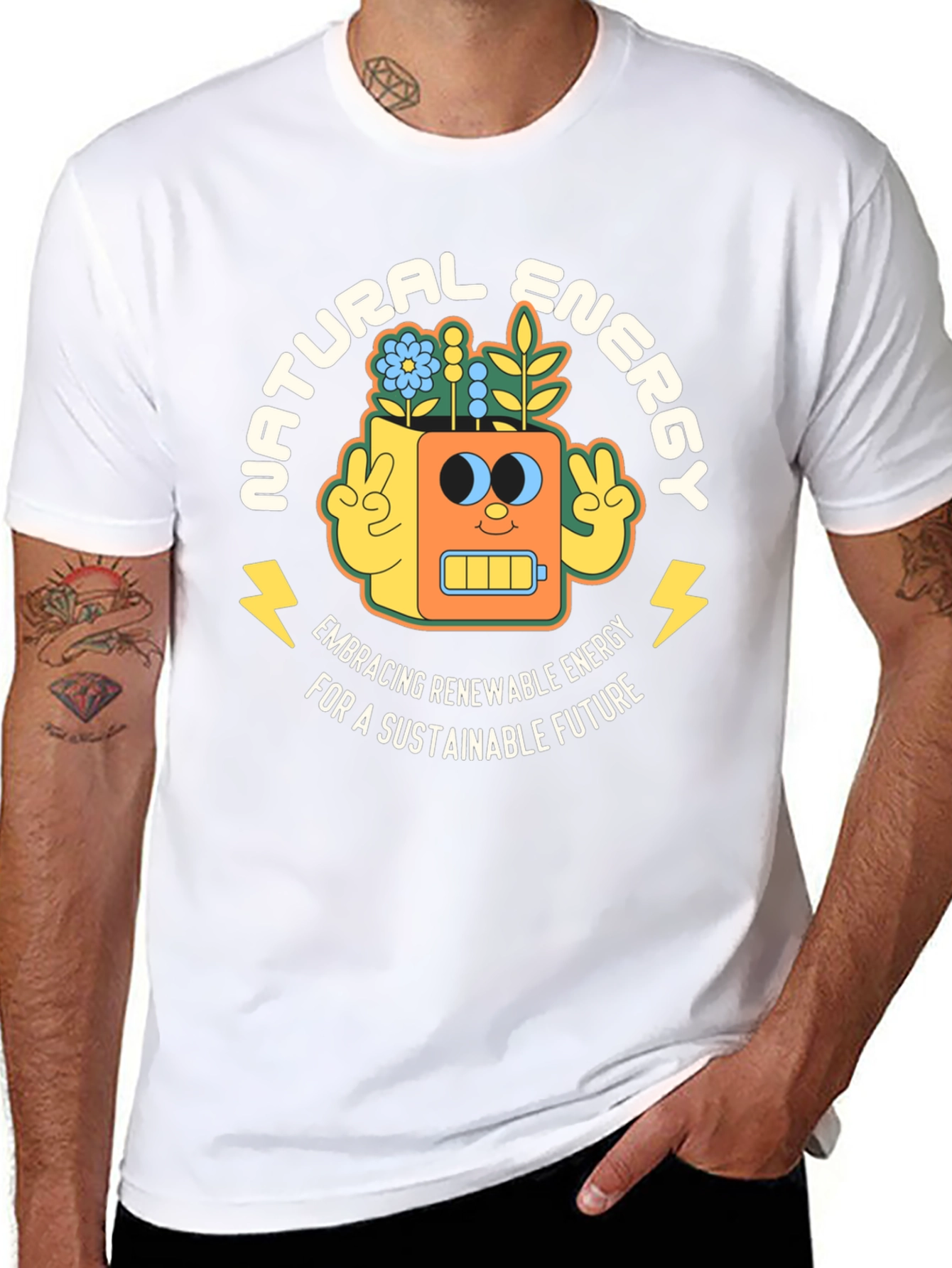 Natural Energy Graphic T-Shirt - Sustainable Future