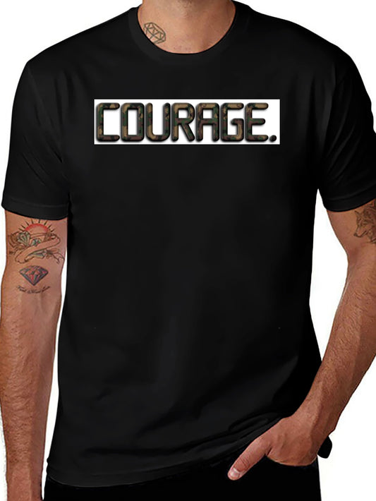 Courage Camo Graphic T-Shirt - Black