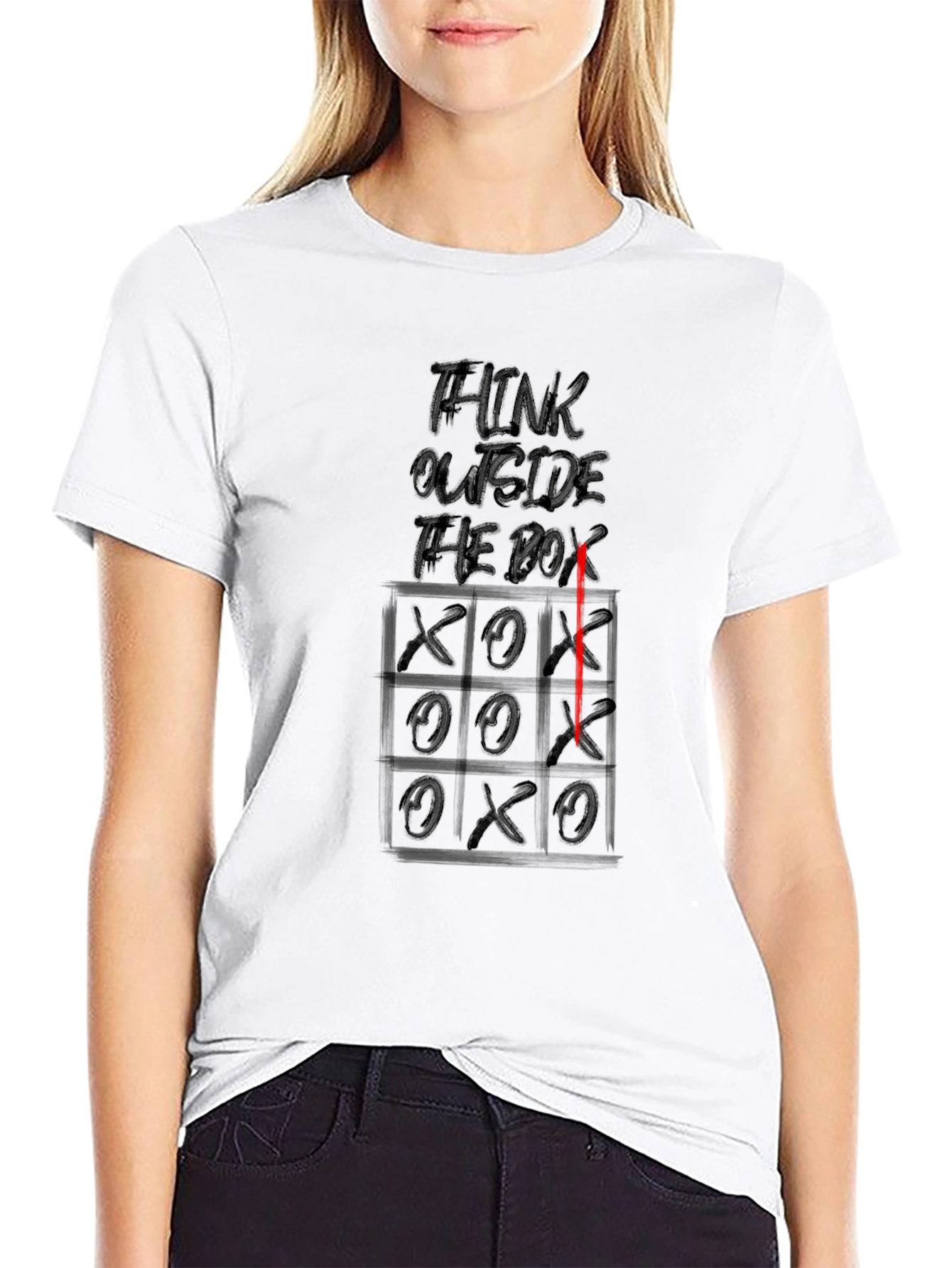 Think Outside the Box Graphic T-Shirt