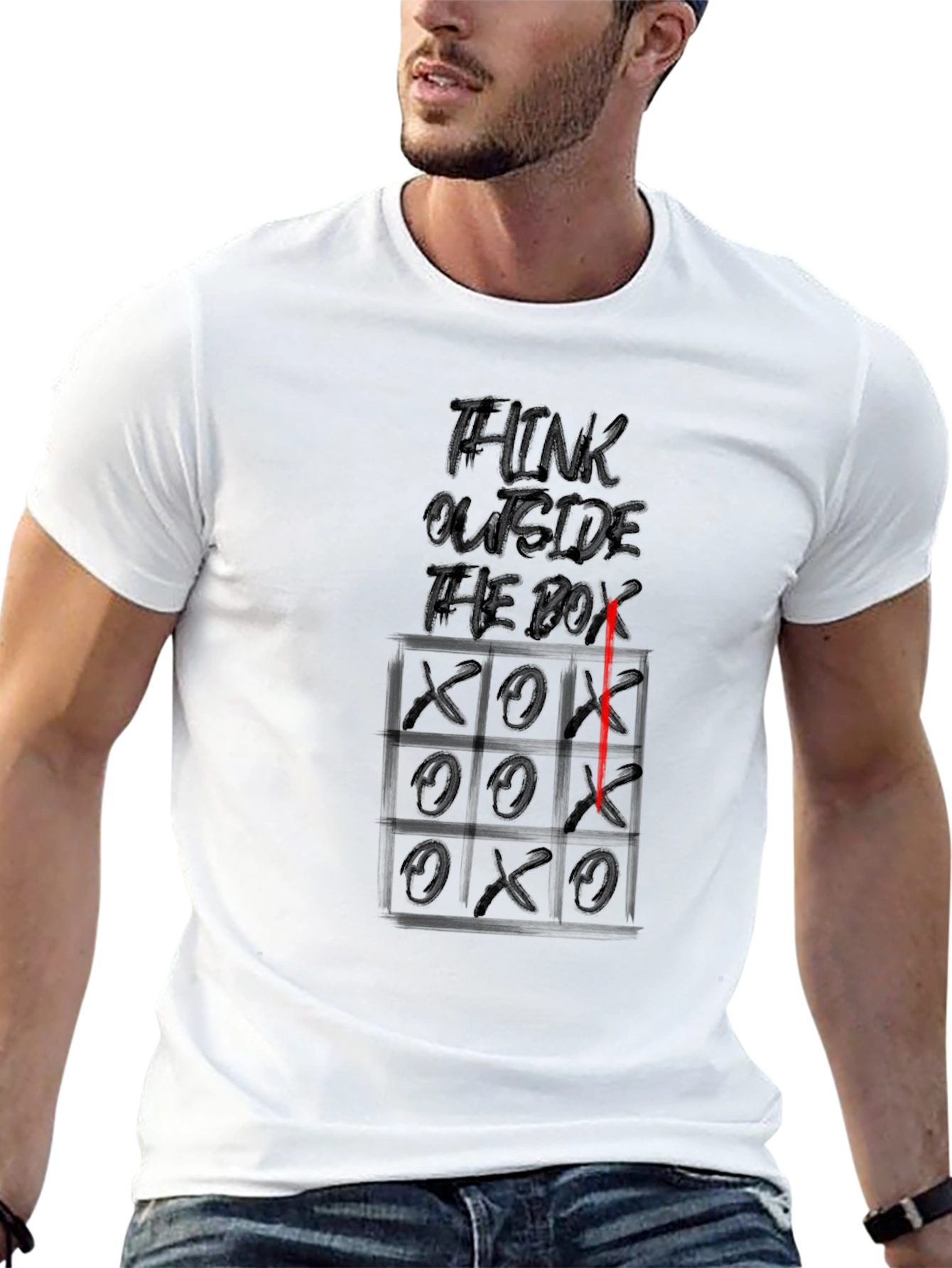 Think Outside the Box Graphic T-Shirt
