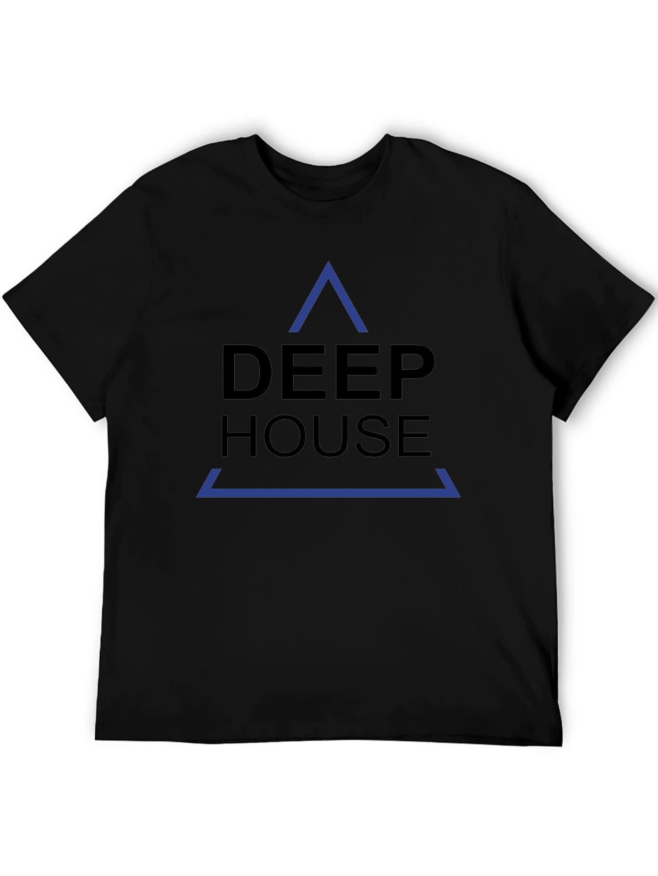 Deep House Graphic Print Black T-Shirt