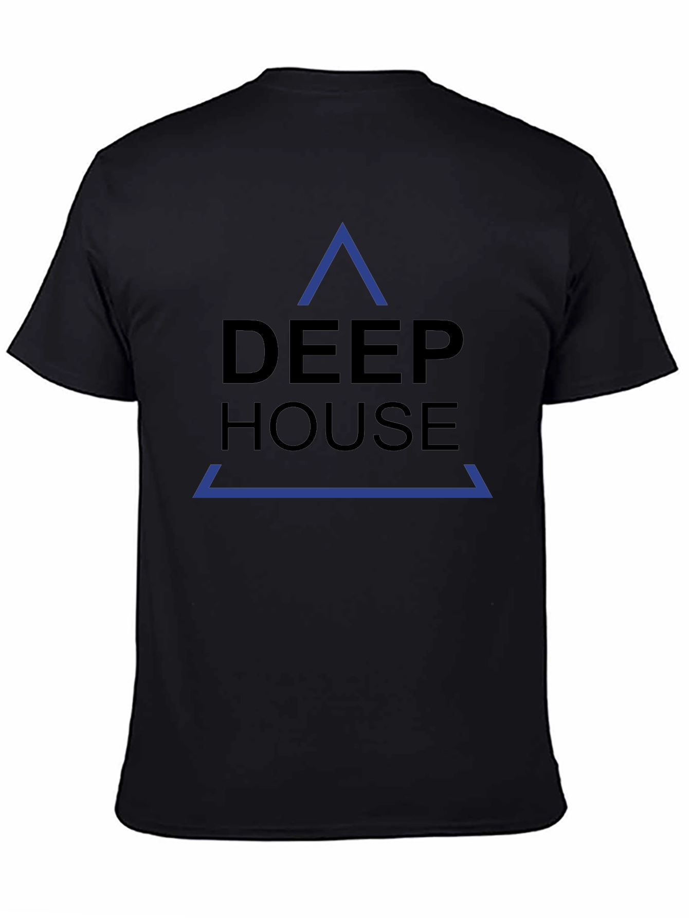 Deep House Graphic Print Black T-Shirt