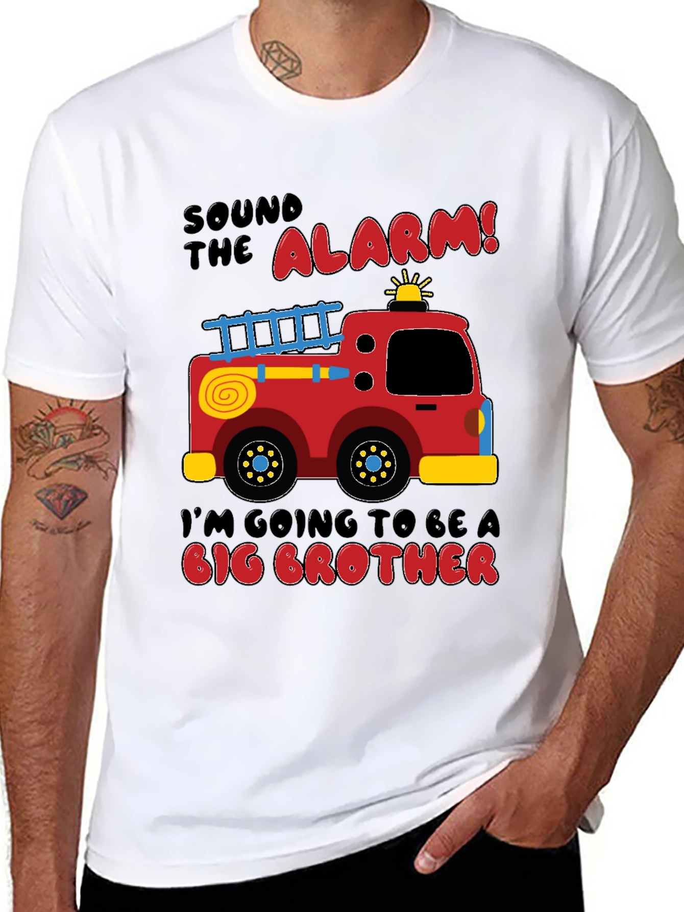 Big Brother Firetruck Announcement T-Shirt