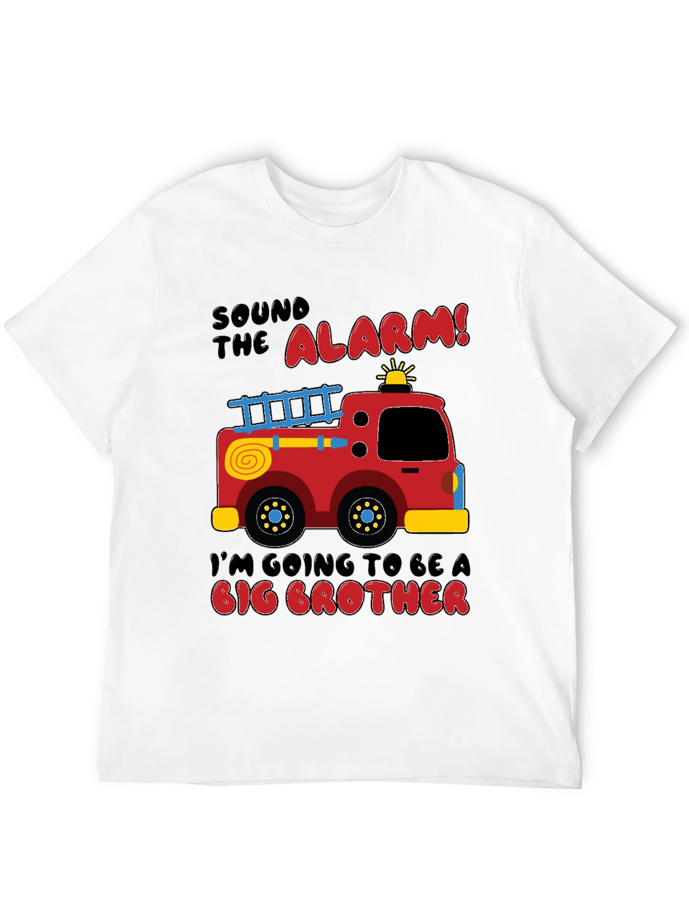 Big Brother Firetruck Announcement T-Shirt