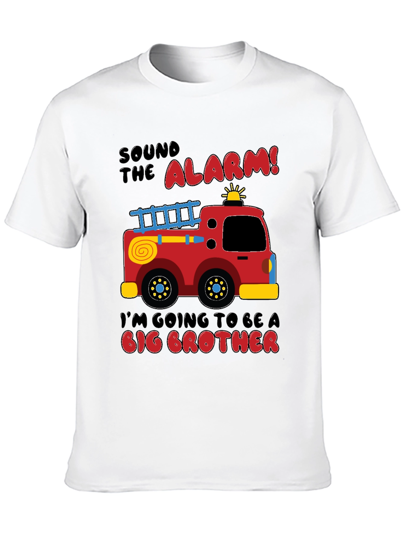 Big Brother Firetruck Announcement T-Shirt