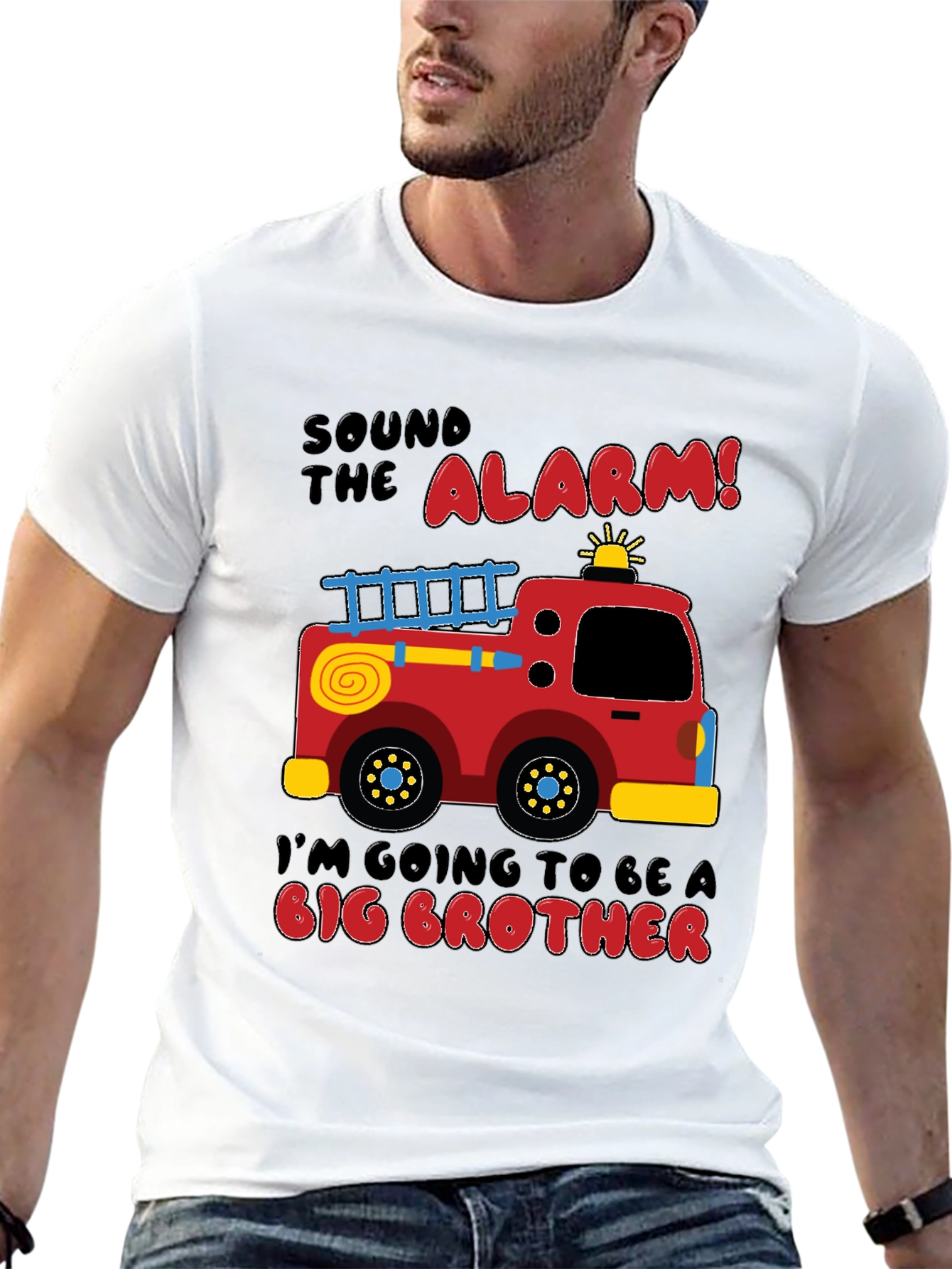 Big Brother Firetruck Announcement T-Shirt