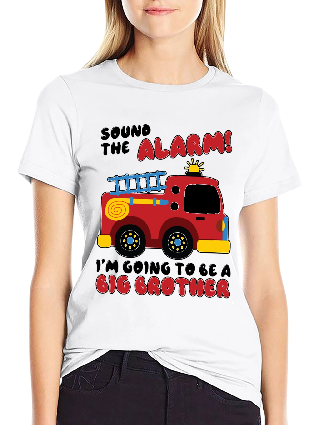 Big Brother Firetruck Announcement T-Shirt