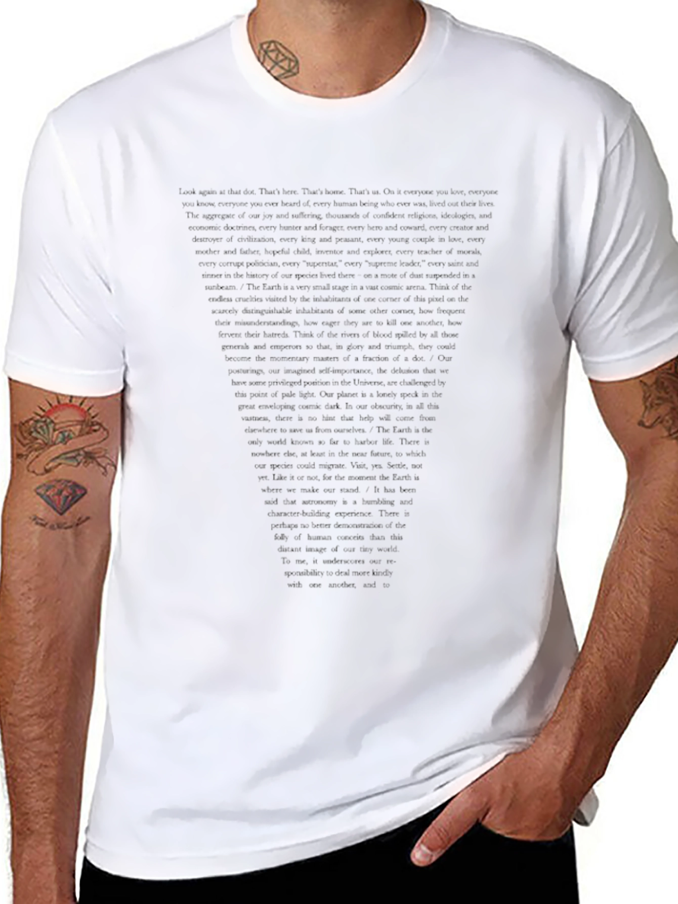 Text Graphic Black Tee