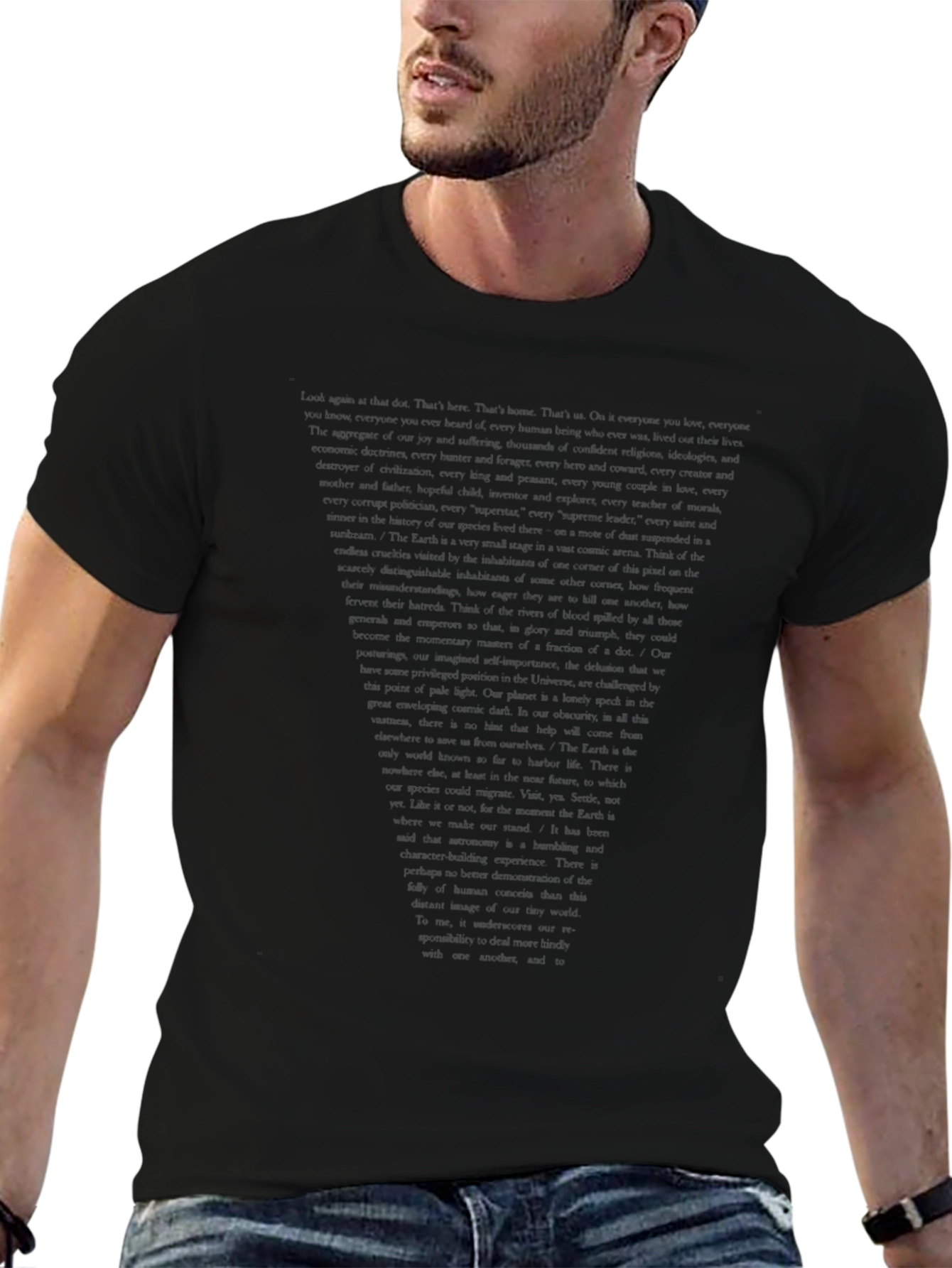 Text Graphic Black Tee