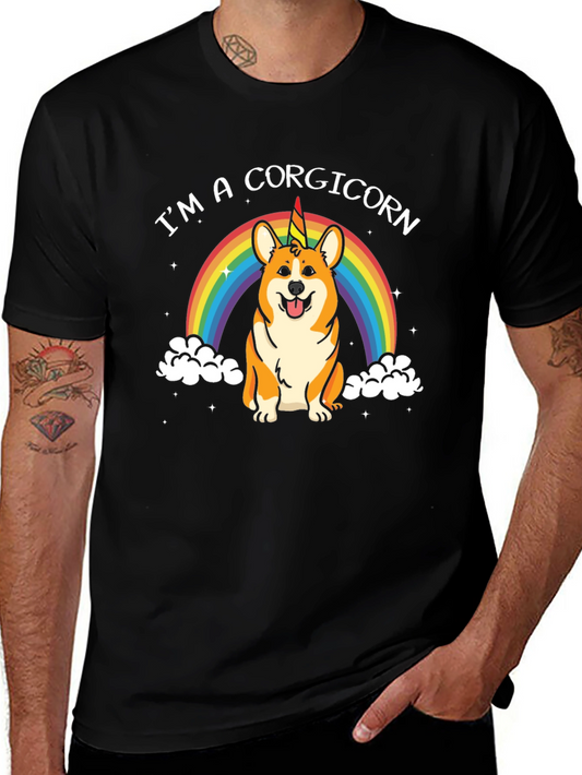 Corgicorn T-Shirt – Cute Unicorn Corgi Dog Lover Graphic Tee Gift