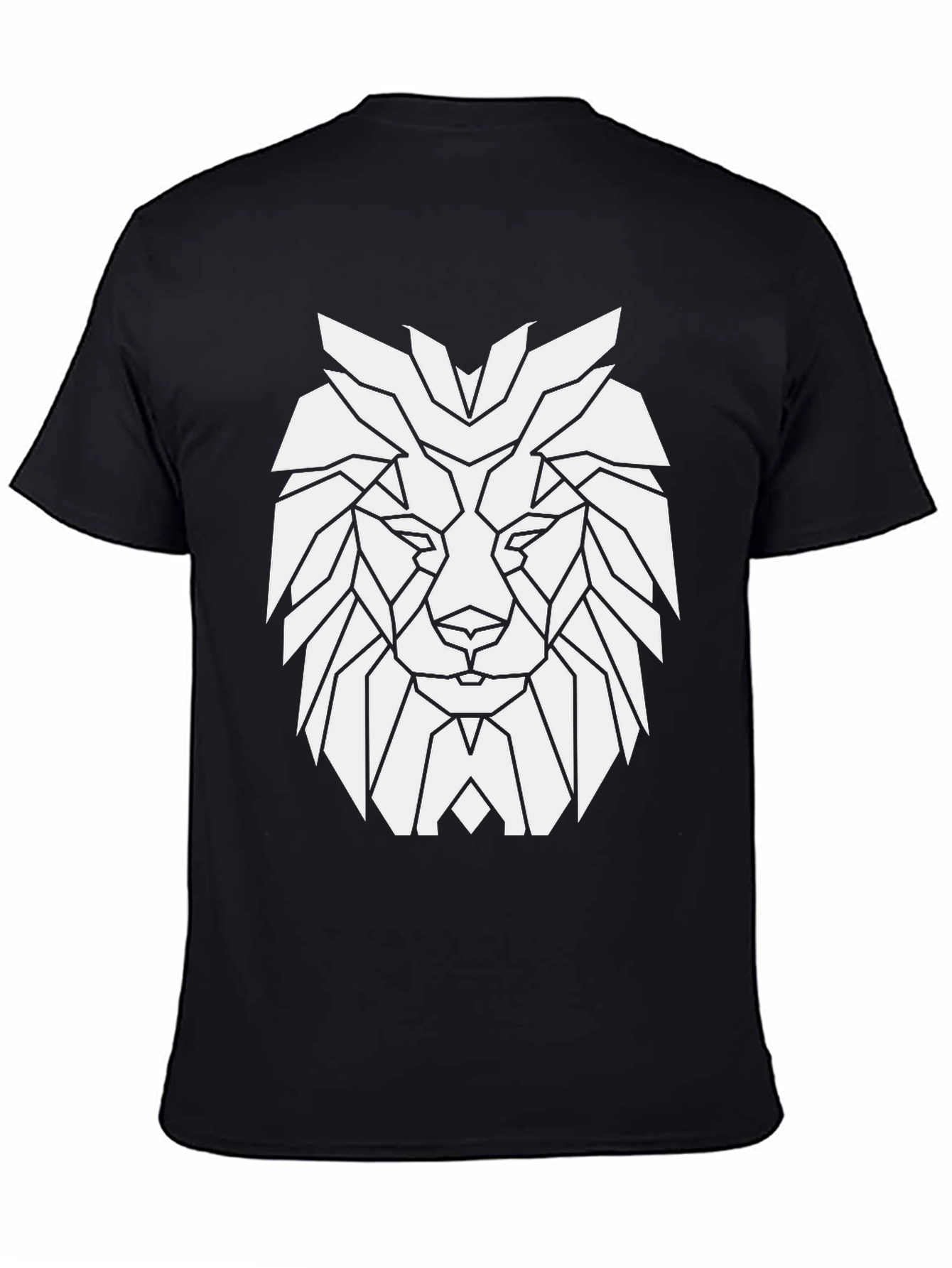 Geometric Lion Graphic Tee - Modern Streetwear