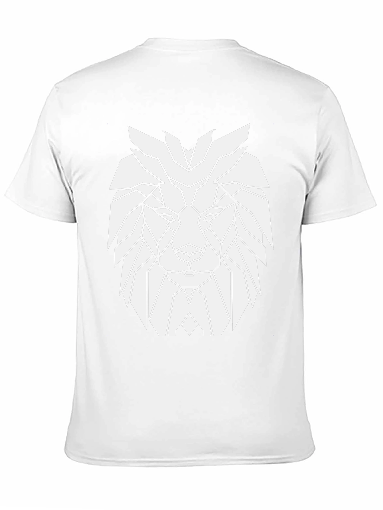 Geometric Lion Graphic Tee - Modern Streetwear