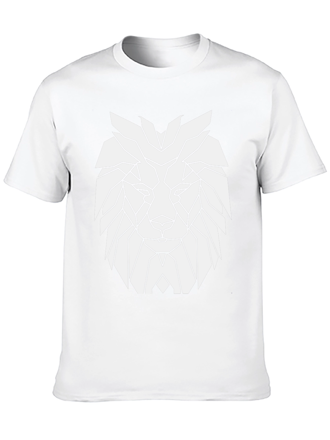 Geometric Lion Graphic Tee - Modern Streetwear