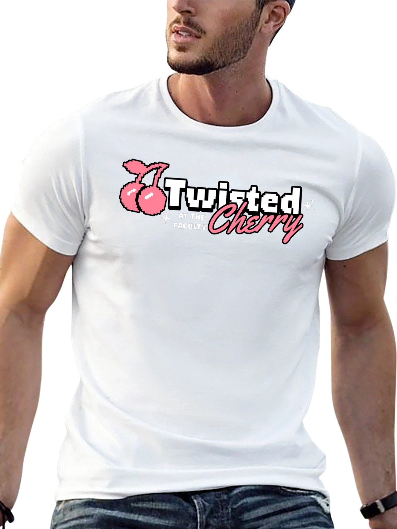 Twisted Cherry Graphic T-Shirt - Black