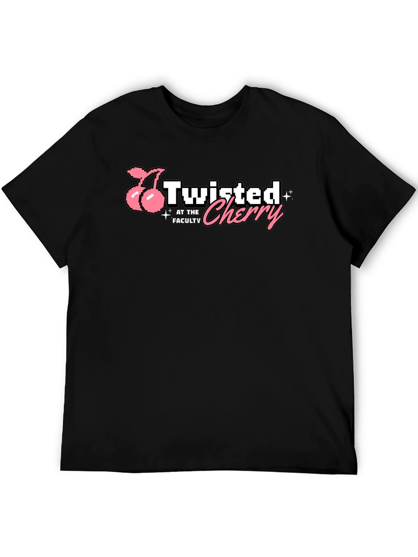 Twisted Cherry Graphic T-Shirt - Black