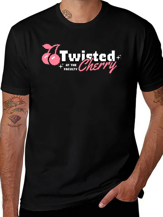 Twisted Cherry Graphic T-Shirt - Black
