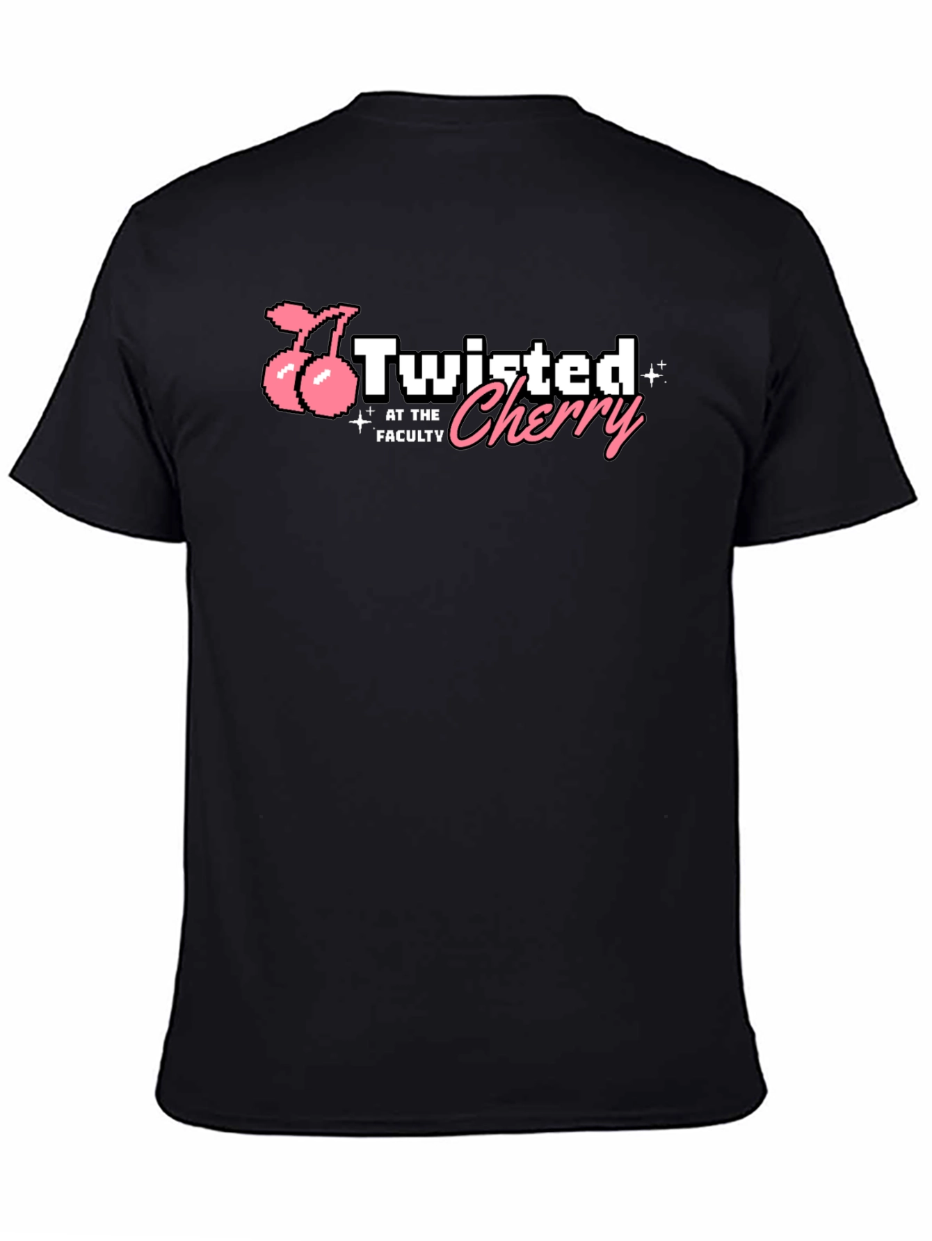 Twisted Cherry Graphic T-Shirt - Black