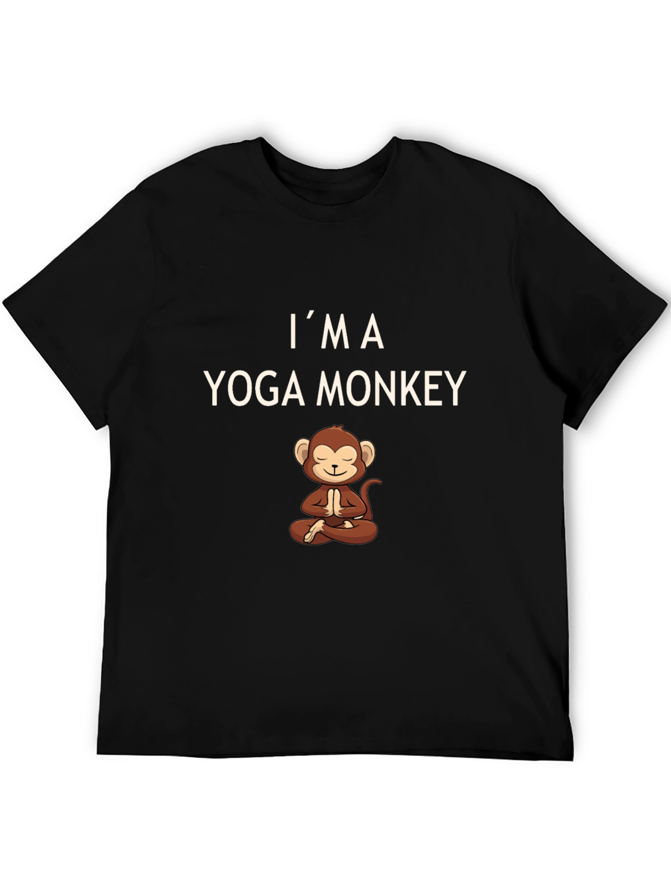 Im a Yoga Monkey Mens Black T-Shirt