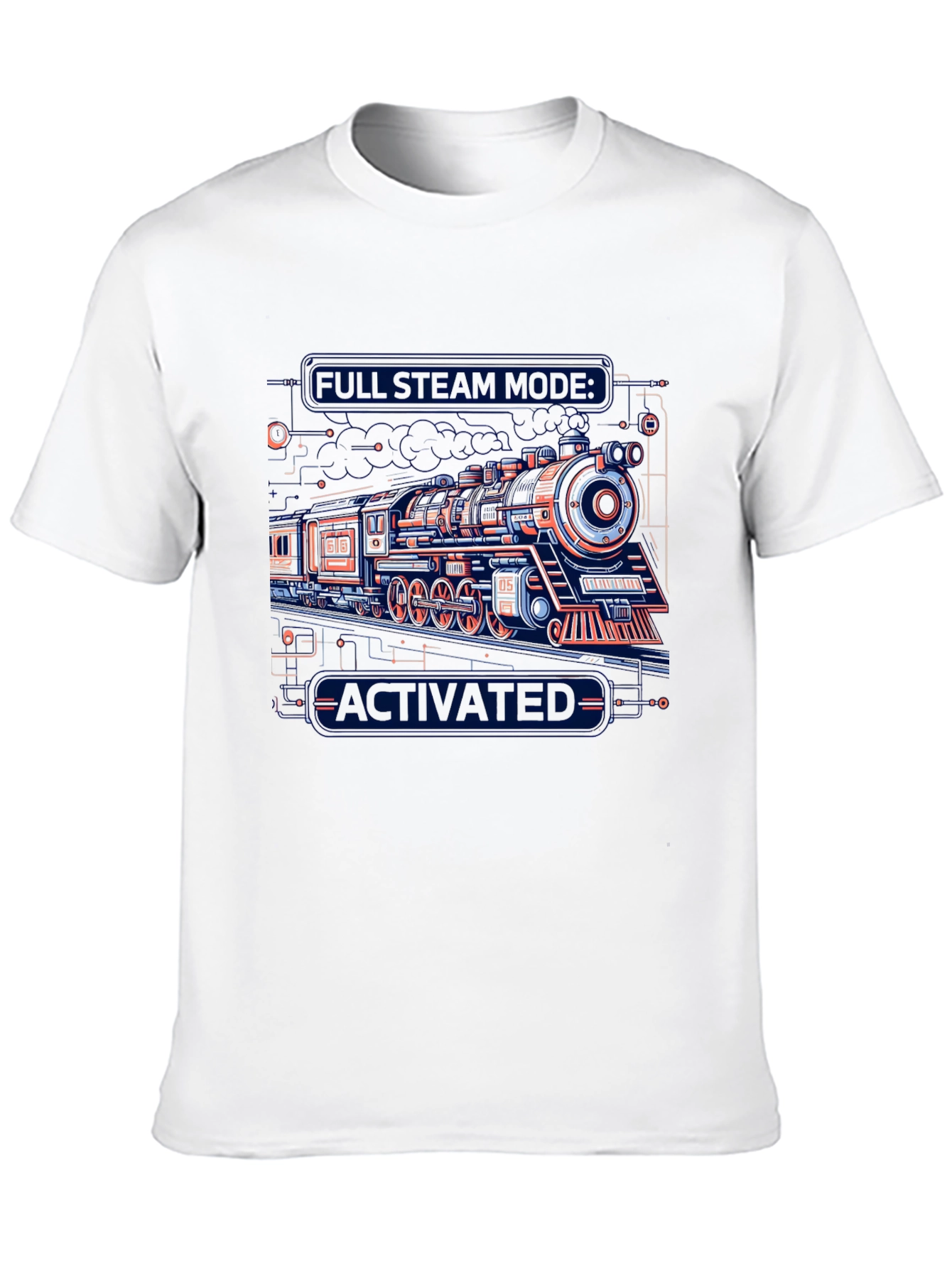 Full Steam Mode Activated Black T-Shirt