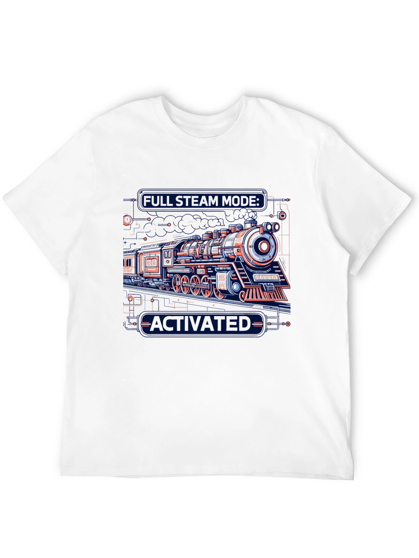 Full Steam Mode Activated Black T-Shirt