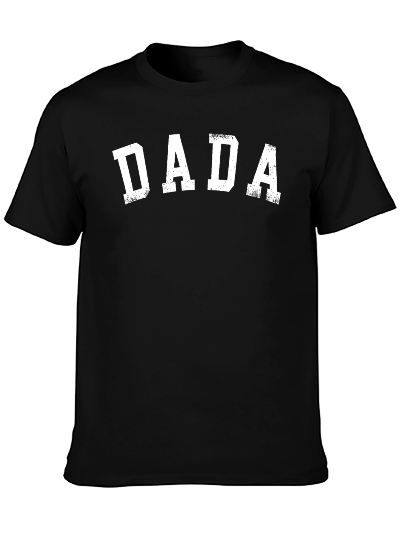 DADA Graphic Tee - Distressed Print Black Casual T-Shirt