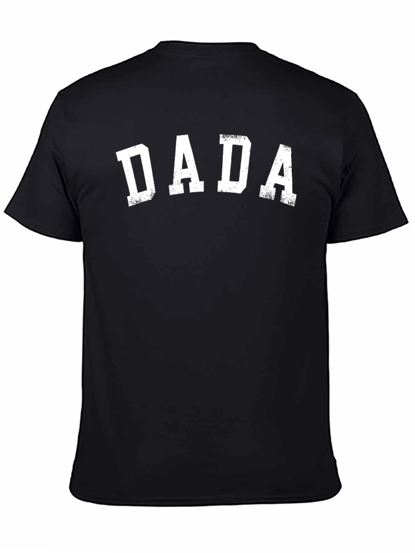 DADA Graphic Tee - Distressed Print Black Casual T-Shirt