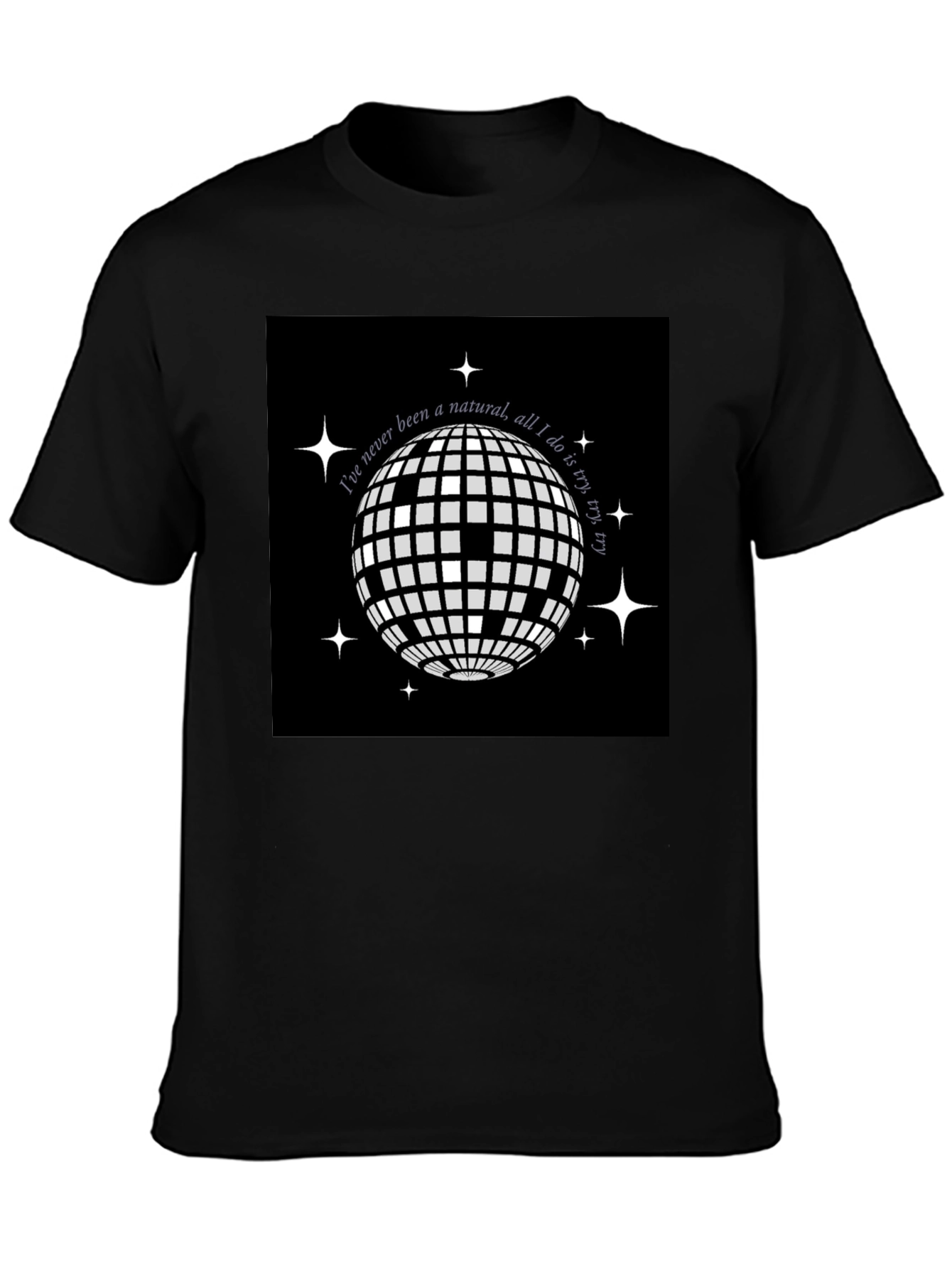 Disco Ball Graphic Tee - Try Try Try