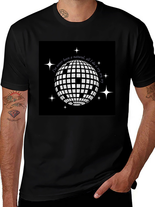 Disco Ball Graphic Tee - Try Try Try