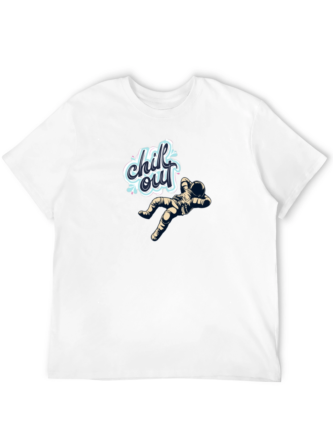 Chill Out Astronaut Black T-Shirt