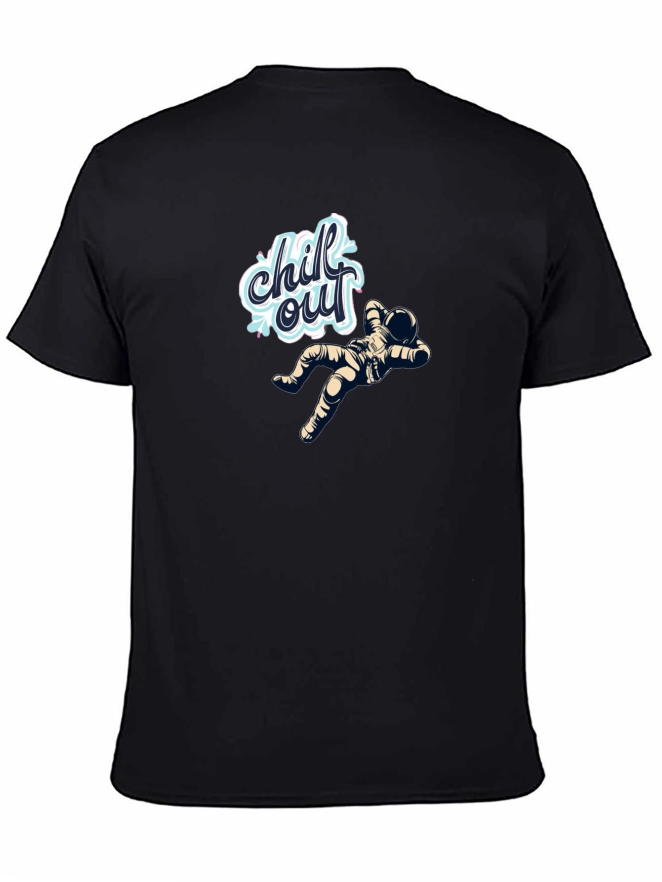 Chill Out Astronaut Black T-Shirt