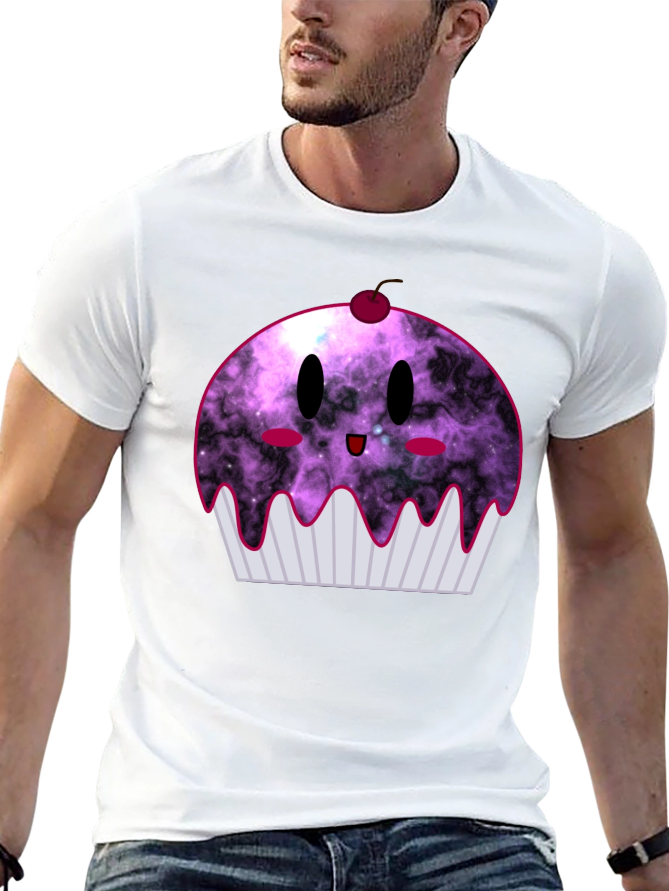 Galaxy Cupcake Graphic Tee - Fun Unisex T-Shirt