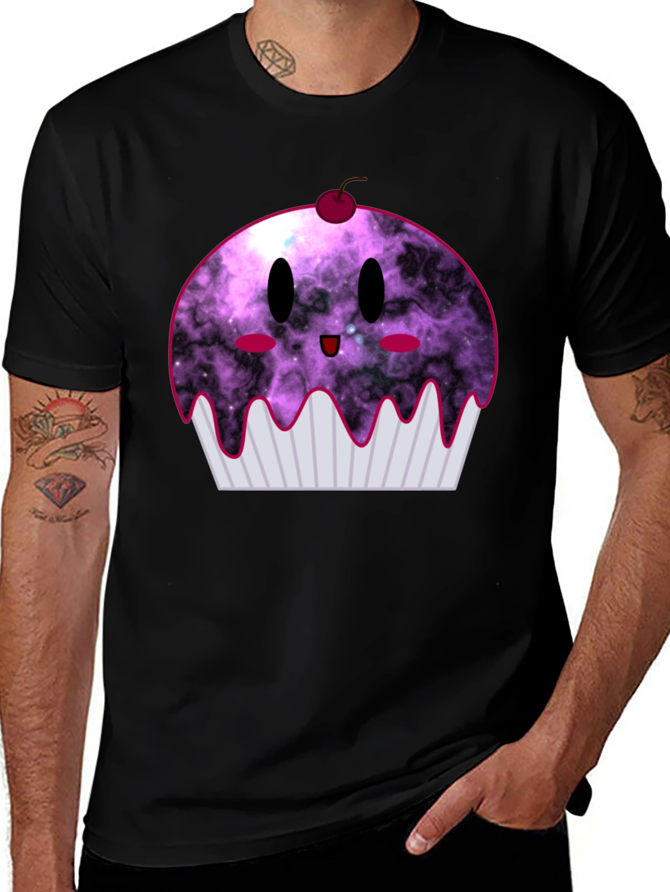 Galaxy Cupcake Graphic Tee - Fun Unisex T-Shirt