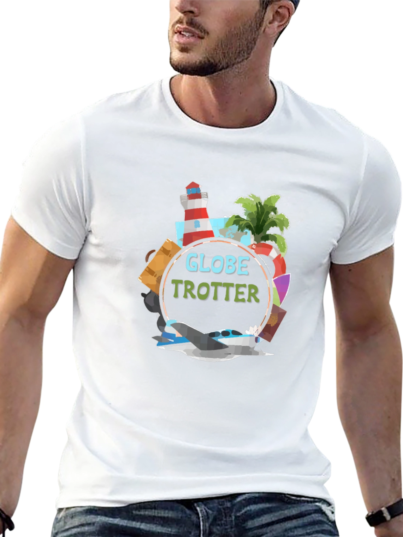 Globe Trotter Graphic T-Shirt - Travel Adventure Tee