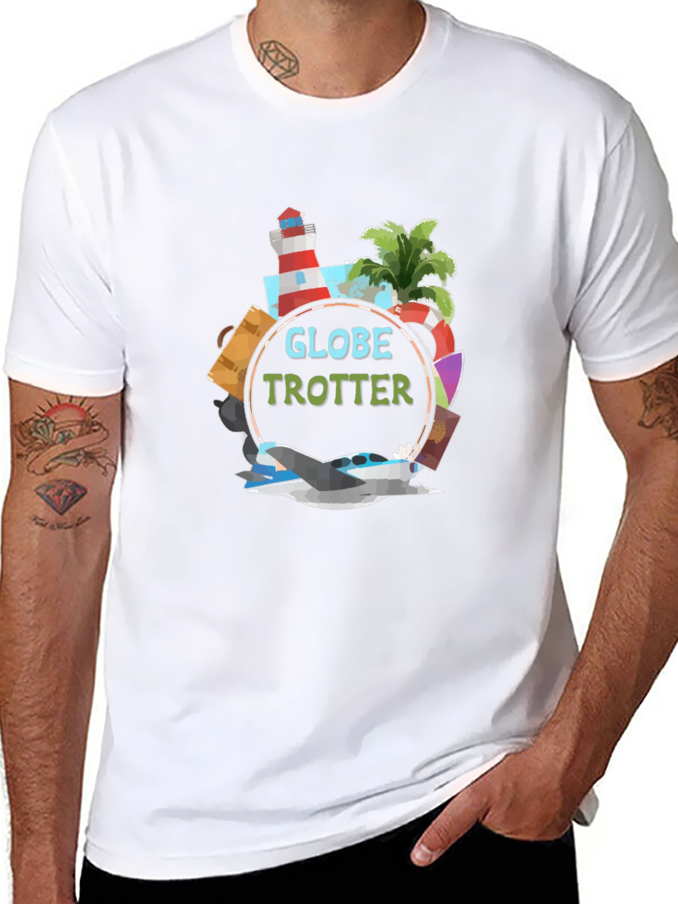 Globe Trotter Graphic T-Shirt - Travel Adventure Tee