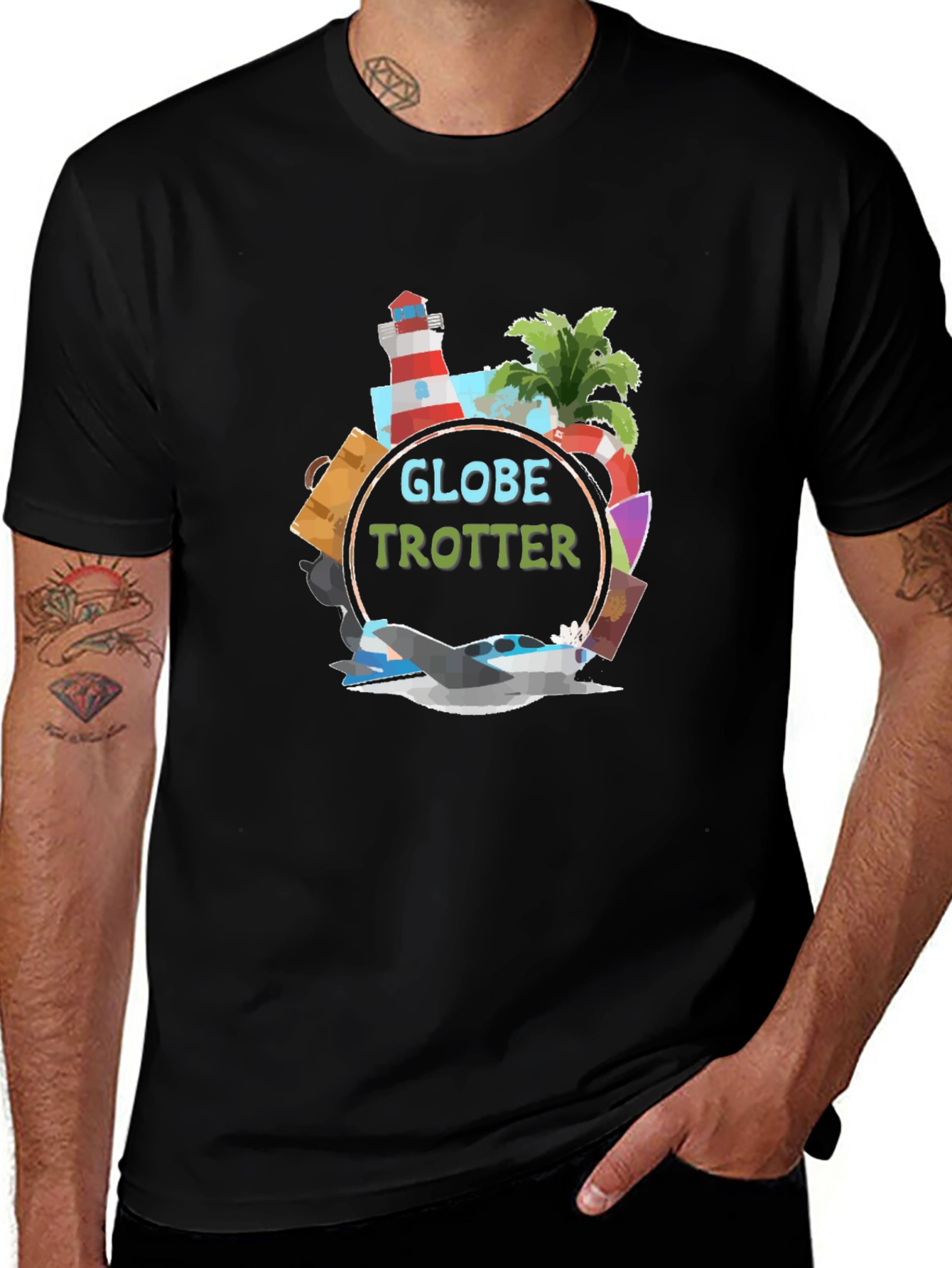 Globe Trotter Graphic T-Shirt - Travel Adventure Tee