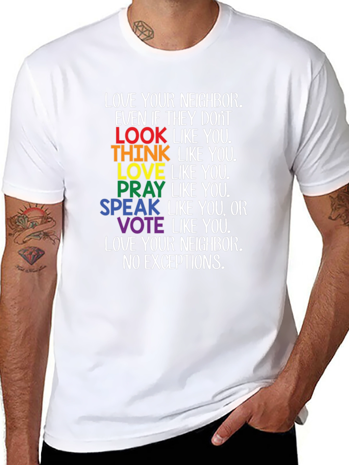 Love Your Neighbor LGBTQ+ Pride T-Shirt