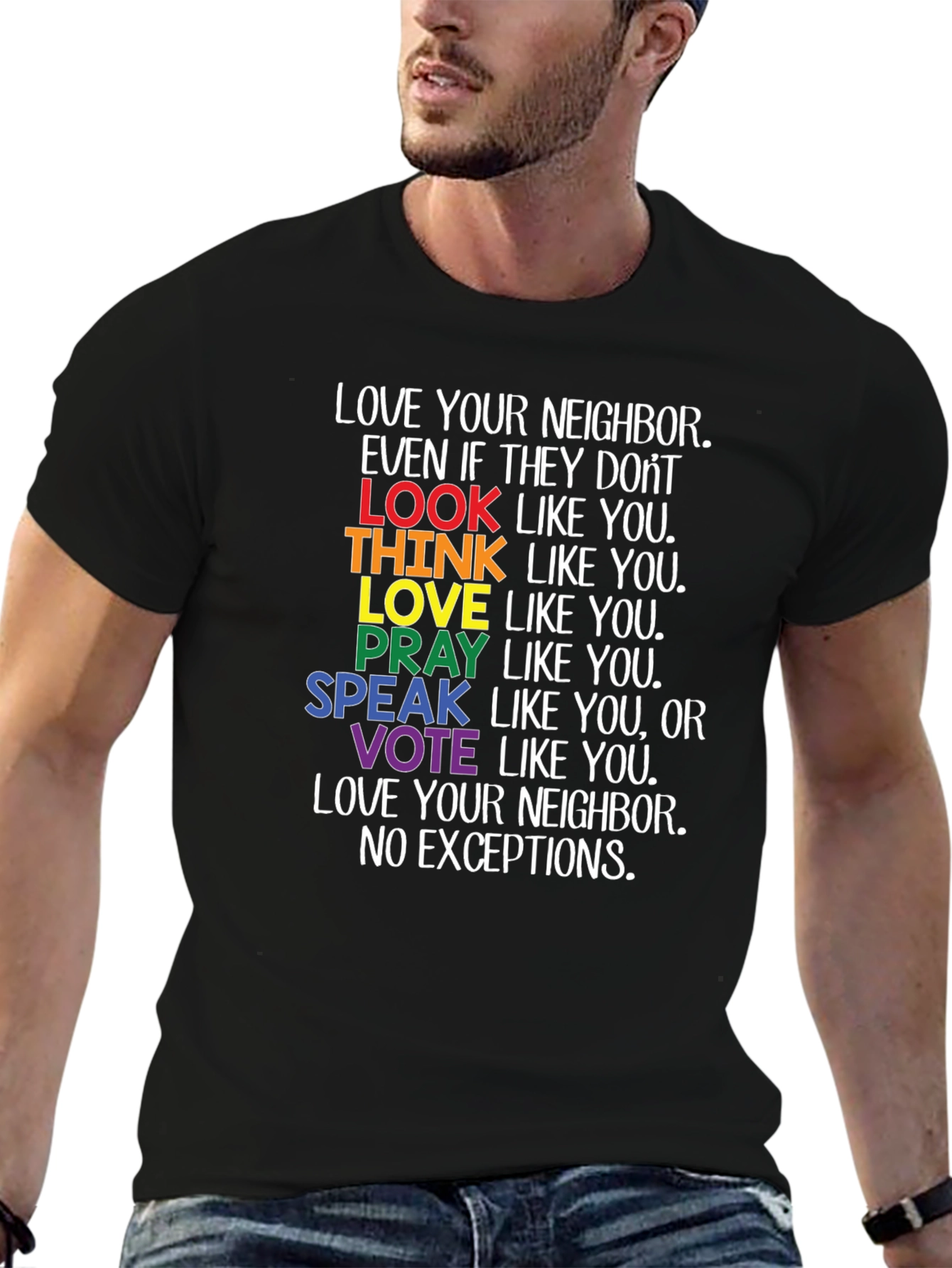 Love Your Neighbor LGBTQ+ Pride T-Shirt
