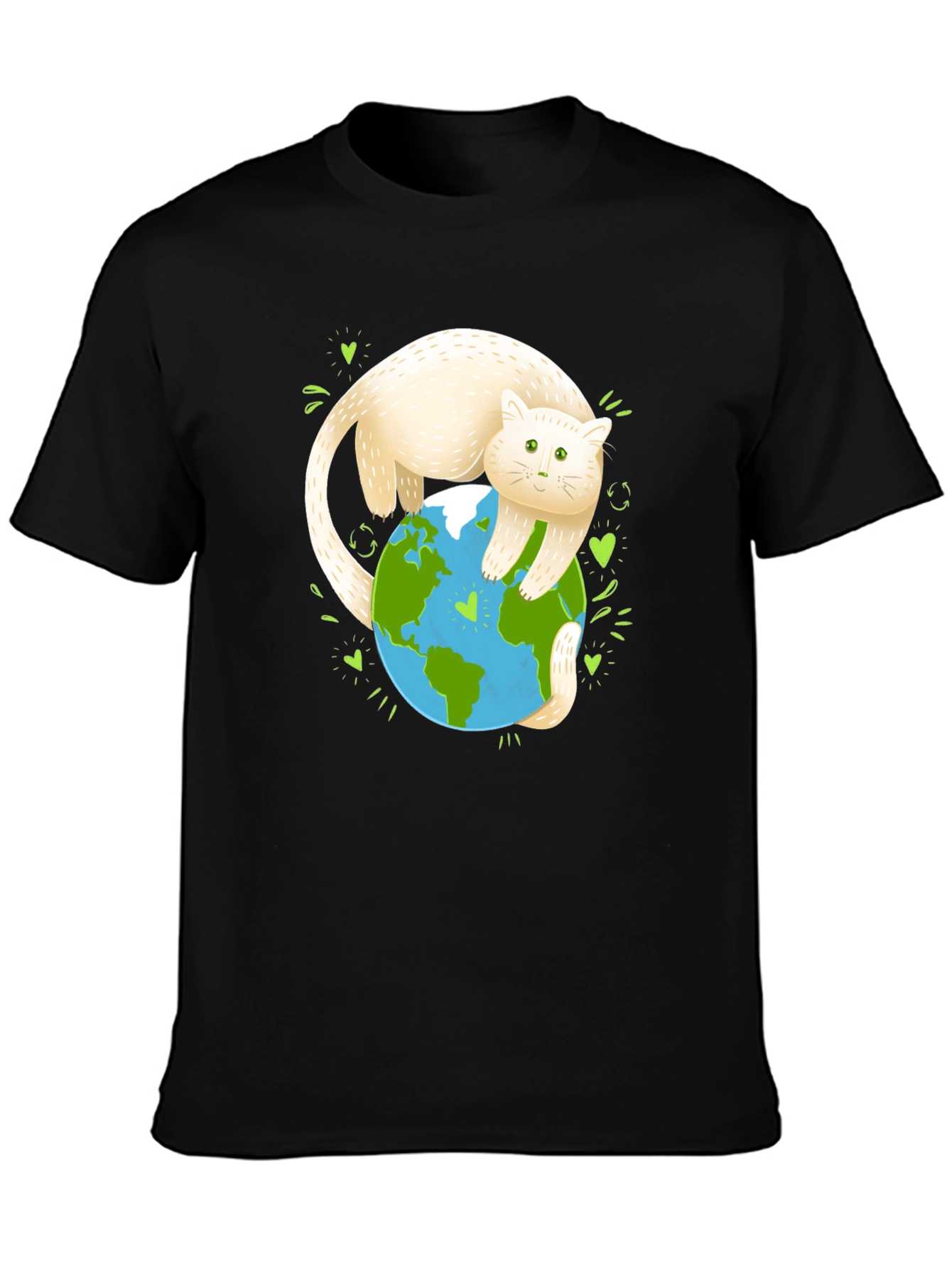 Cat Hugging Earth Graphic Tee